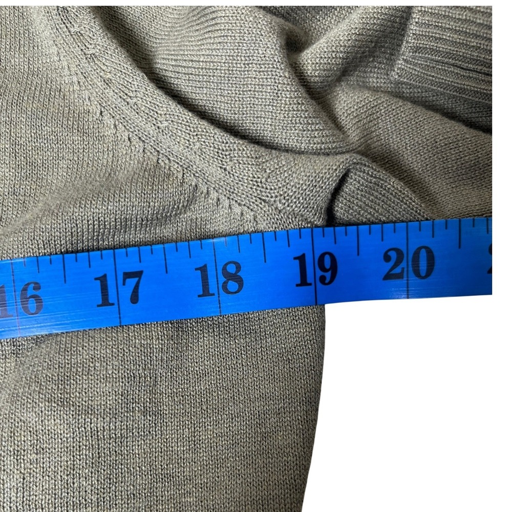 Soft Minimalist Open Front Cardigan Sage Green‎ Silk Cotton Coldwater Creek M - Picture 7 of 9